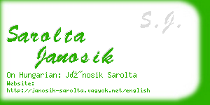 sarolta janosik business card